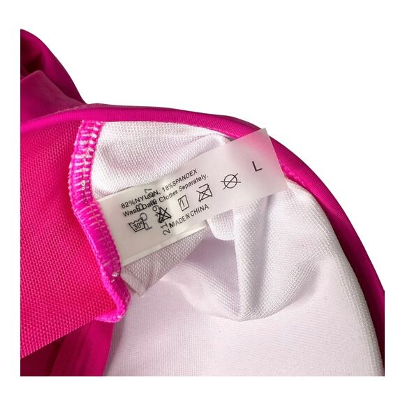 NEW BeWicked Mesh Inset SWIMSUIT Women's LG Fuschia Pink Mesh High Neck Briella - Picture 5 of 10